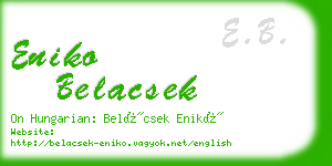 eniko belacsek business card